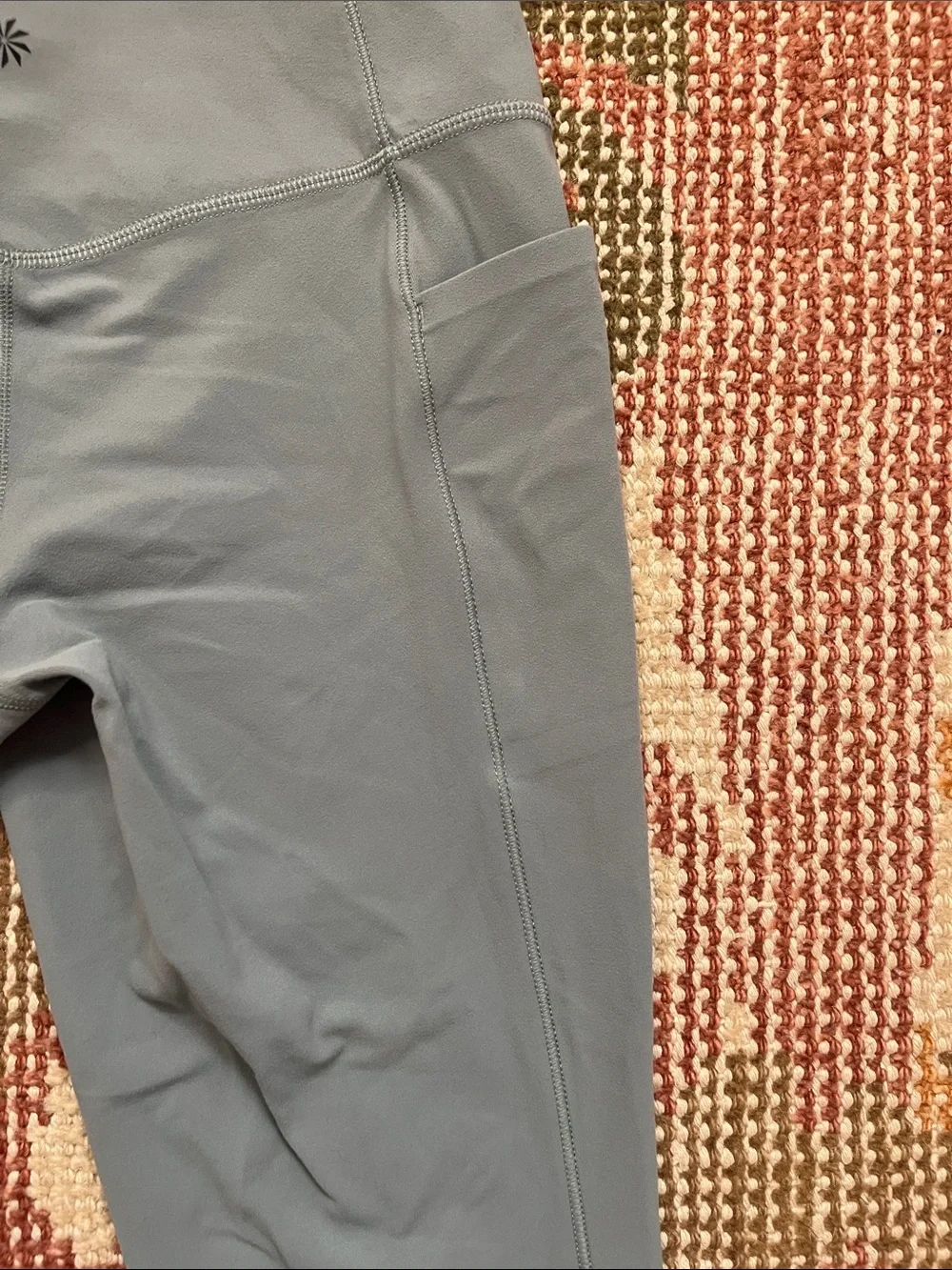 Athleta Salutation Stash Pocket II 7/8 Tight Blue Gray Size Medium M EUC - Picture 8 of 9